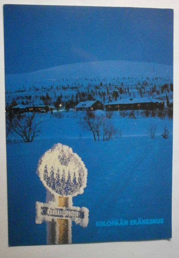 Saariselkä, Kiilopään eräkeskus kaamosaikaan, p. 1987