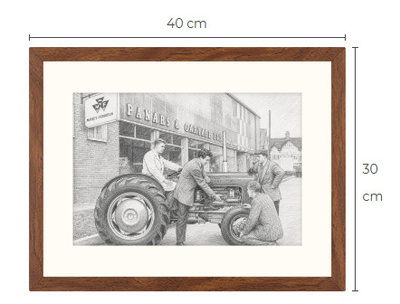 Uusi Massey Ferguson traktori art print taulu 30 cm x 40 cm
