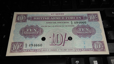 British Armed Forces 10 Shillings 4th series UNC