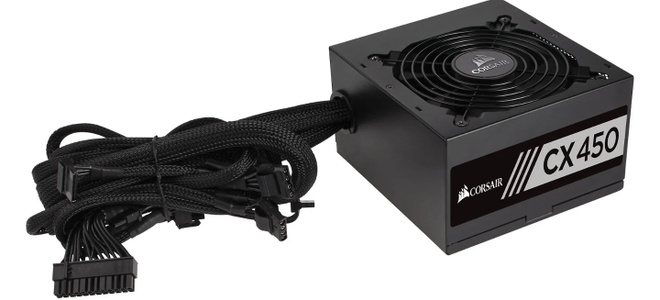 Corsair cx450w virtalähde.