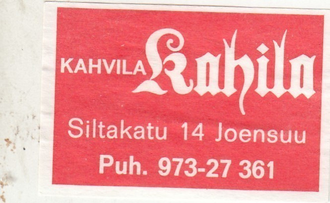 Joensuu , Kahvila Kahila, Siltakatu 14  , b15