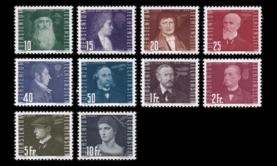 Liechtenstein 257-66 ** Ilmailun píoneereja (1948)