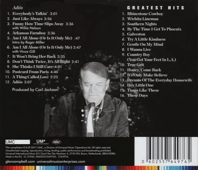 GLEN CAMPBELL - ADIOS/GREATEST HITS