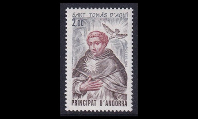 Andorra Fr 330 ** Pyhä Tuomas Akvinolainen (1982)