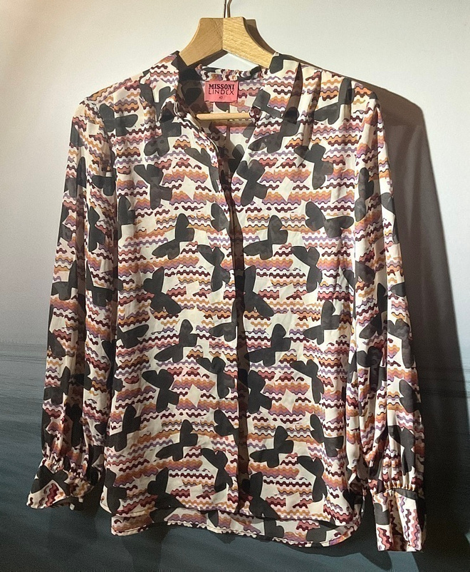 MISSONI LINDEX multicolour perhonen kuvio pusero 40