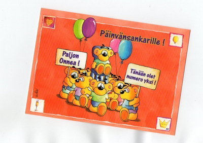 "°PÄIVÄNSANKARILLE... Paljon Onnea!"° -KORTTI / BoBo