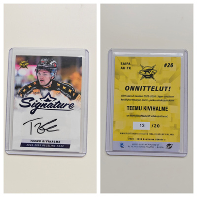Teemu Kivihalme Rare Signature Blueline