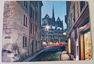 Geneve, Saint-Pierren katedraali, katunäkymä, Suomeen 1964