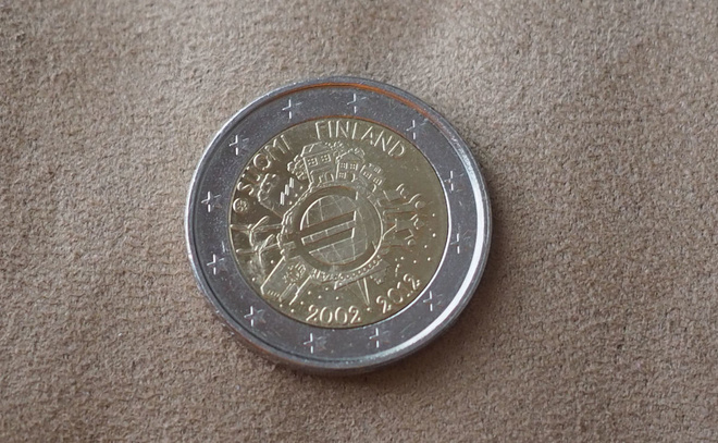 2 EUR Euro 10 vuotta Suomi 2012