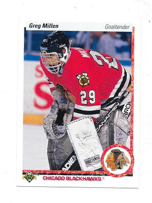1990-91 Upper Deck #213 Greg Millen Chicago Blackhawks MV