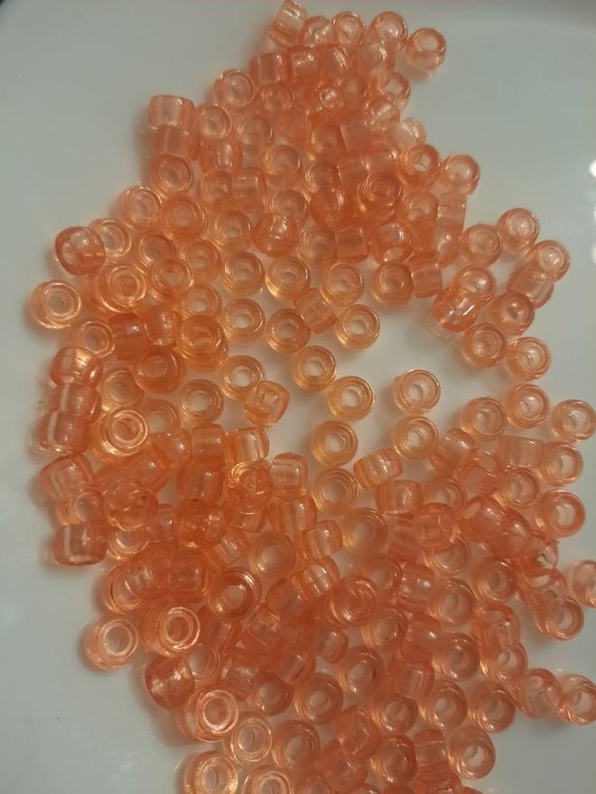 180 kpl  vaaleanpunaisen oranssi helmi
