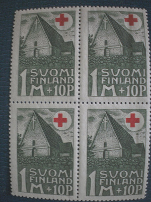Suomi postimerkit nelilö v. 1931