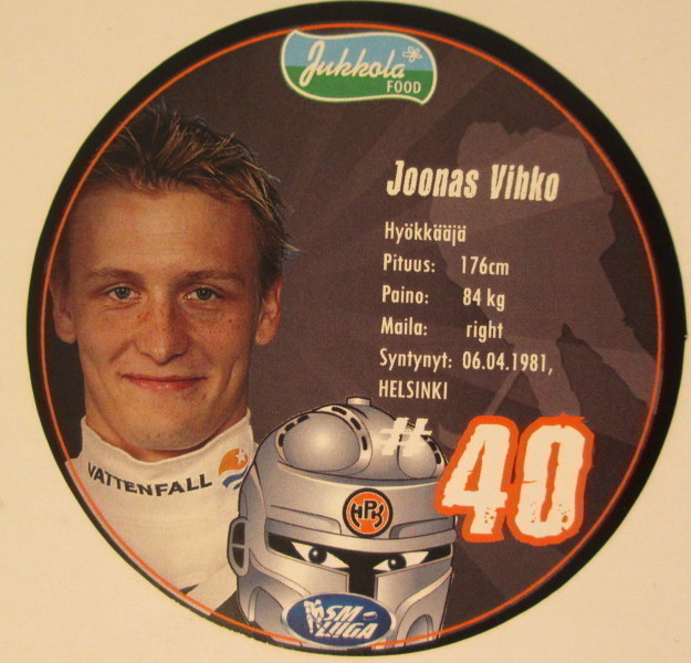 Joonas Vihko HPK pyöreä kiekkojuustokortti