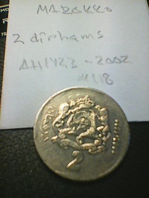 Marokko 2 dirhams AH1423-2002, km#118