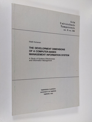 Matti Koiranen : The development dimensions of a computer...