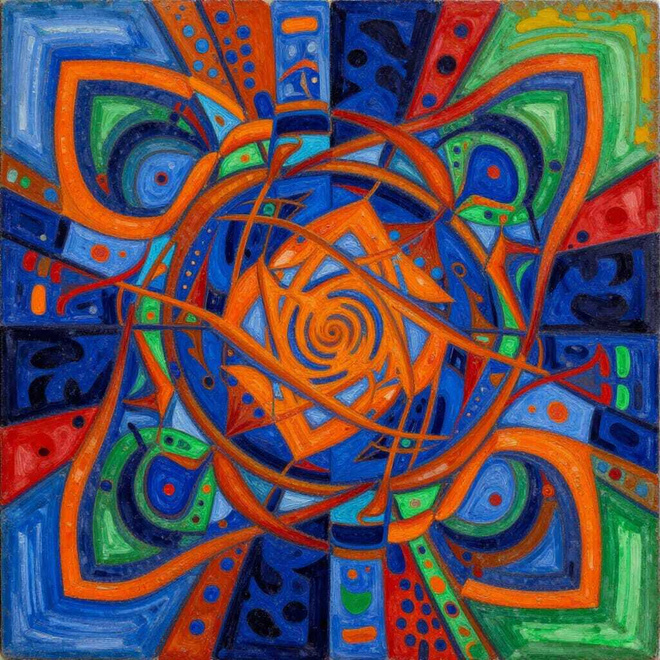 Uusi abstrakti alumiinitaulu 20 cm x 20 cm