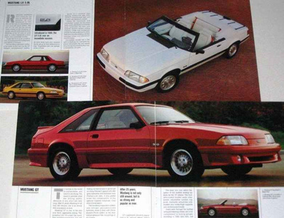 1990 Ford Mustang esite - KUIN UUSI -16 sivua - ISO