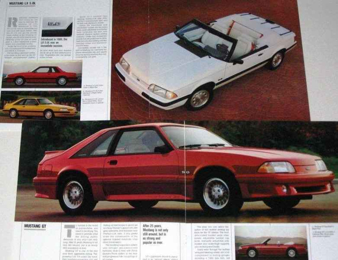 1990 Ford Mustang esite - KUIN UUSI -16 sivua -  ISO