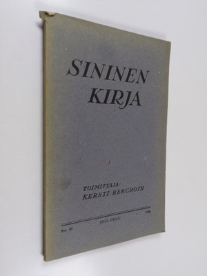 Sininen kirja 10/1928