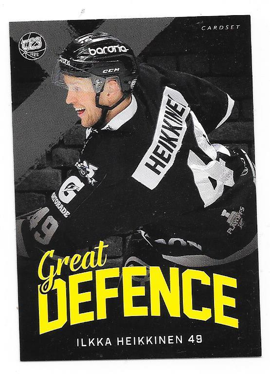 2018-19 CardSet Great Defense #14/15 Ilkka Heikkinen TPS