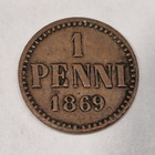 Suomi 1 penni 1869 - pikkukuva 1