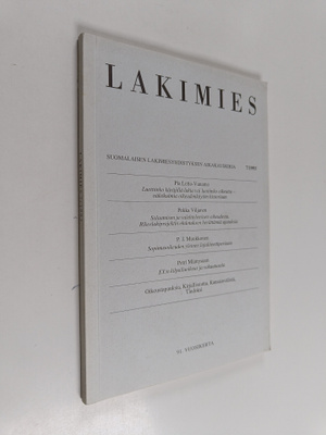 Lakimies 7/1993 : Suomalaisen lakimiesyhdistyksen aikakau...