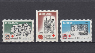 1970 Lape 672 - 674 Punainen Risti **