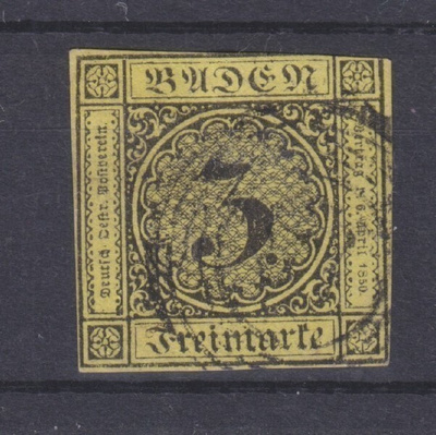Saksa vanhat valtiot Baden 1850 Mi2