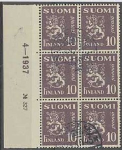 1930  10p nro-6lo 327  leimattu
