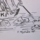 VANHA Pilapiirros Tussityö? Sven Nyström 1928 Kieltolaki - pikkukuva 2
