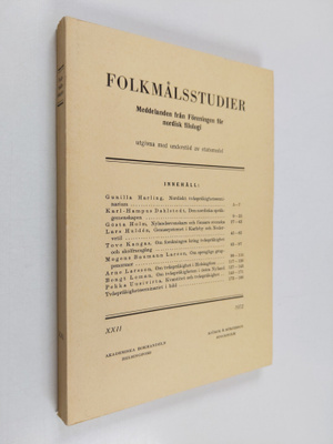 Folkmålsstudier. Meddelanden från Föreningen för nordisk ...