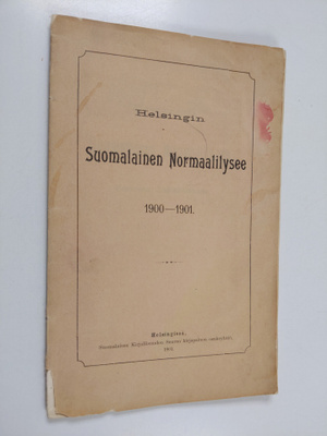 Helsingin suomalainen normaalilysee 1900-1901