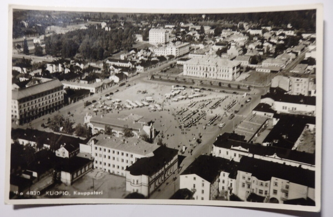 Kuopio, kauppatori Karhumäen ilmavalokuva