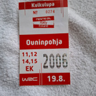 2006 Ouninpohja Ralli Kulkulupa keräilyyn - pikkukuva 1