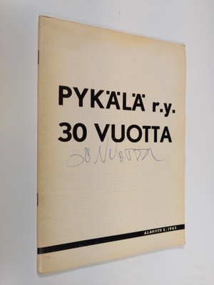 Pykälä r.y. 30 vuotta : Alaviite 2/1965