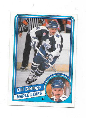 1984-85 OPC #300 Bill Derlago , Toronto Maple Leafs