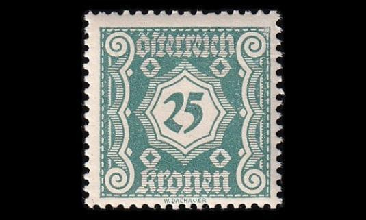 Itävalta P_115 ** Porto 25 Kr (1922)