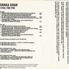 Chaka Khan – I Feel For You C-kasetti - pikkukuva 2