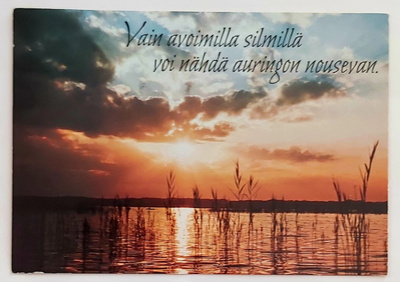 "Auringon nousu" KULKEMATON POSTIKORTTI