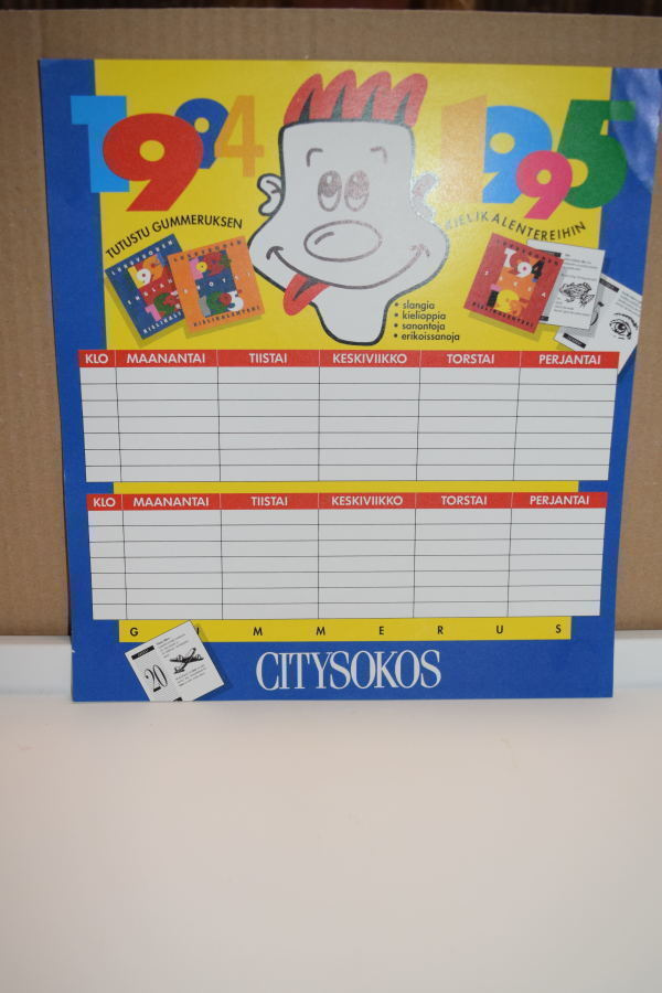lukujärjestys Citysokos 1994-1995