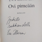 Eva Illoinen : Ovi pimeään (signeerattu, tekijän omiste) - pikkukuva 3
