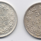 1914 50 penniä tyyppi 1.2 kl9 ja tyyppi 1.1 kl8 - pikkukuva 1