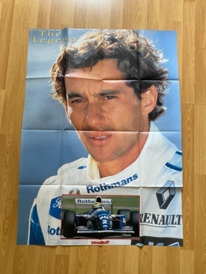 Ayrton Senna juliste ISO ja pari tarraa 