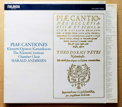 PIAE CANTIONES : Klemetti-Opiston kuoro – Finlandia LP 1983