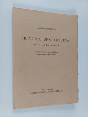 David Bedbrook : He voivat sen todistaa