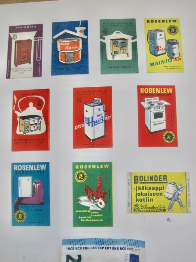 58 VANHAA Tulitikku Etikettiä Rosenlew Renlund Ahvenanmaa ym