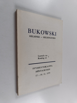 Bukowski Helsinki - Helsingfors : Syyshuutokauppa 17.-18....