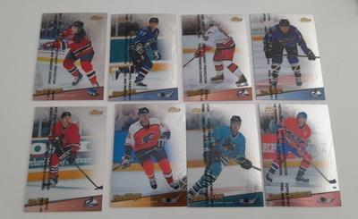 NHL keräilykortteja 98-99 Topps Finest  8 kpl