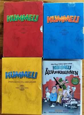 KUMMELIBOKSEJA 3 KPL ja ALIVUOKRALAINEN DVDELOKUVA