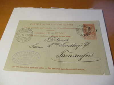 1899 Belgia ehiö Tampereelle